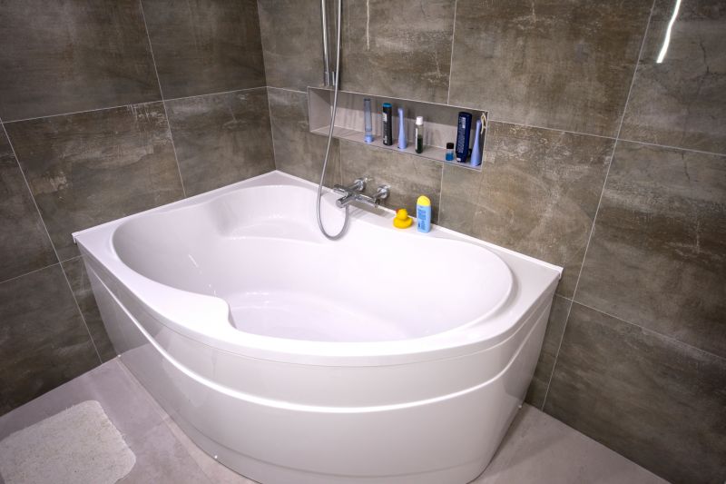 Modern Bathtub with Fixtures
